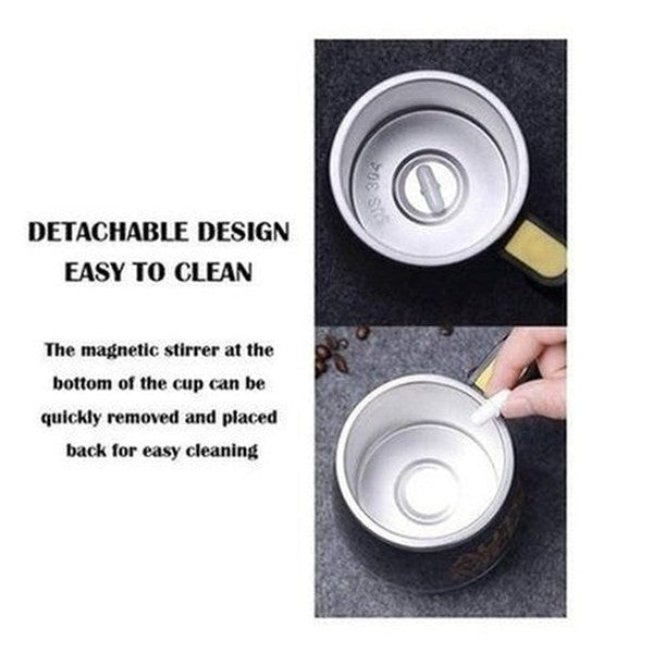 Automatic Mixer Cup Mugs Silver Automatic USB Rechargeable Mixer Mug · Dondepiso