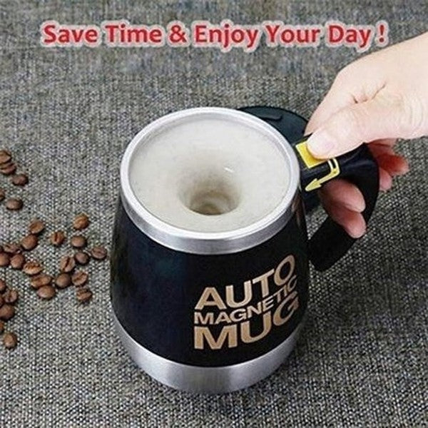 Automatic Mixer Cup Mugs Silver Automatic USB Rechargeable Mixer Mug · Dondepiso
