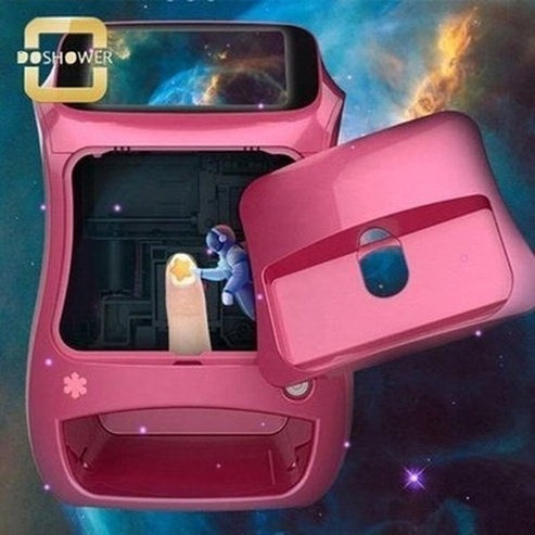 DIY Nail Printer Nail Art Kits & Accessories Pink Portable DIY Nail Printer with Professional Finger · Dondepiso