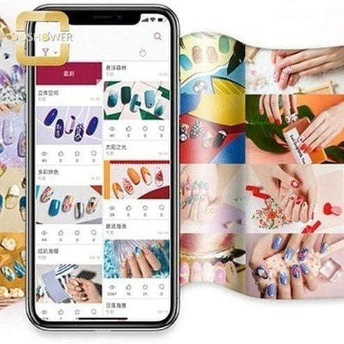 DIY Nail Printer Nail Art Kits & Accessories Pink Portable DIY Nail Printer with Professional Finger · Dondepiso