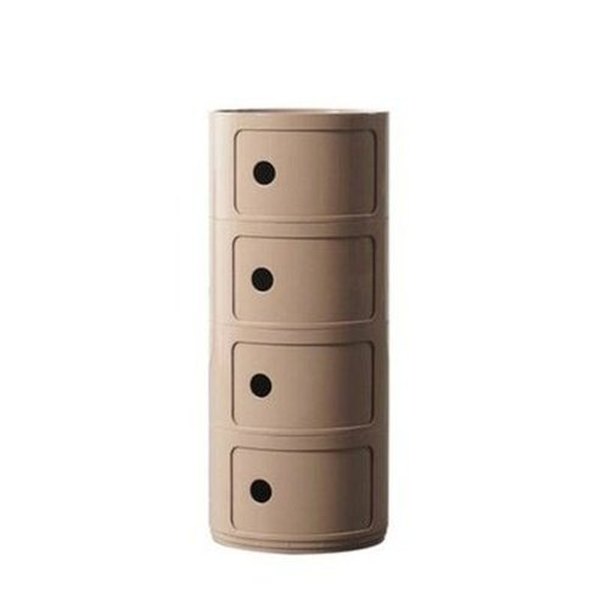 Round Modern Nightstand Nightstands Pink Four Layers Round Modern Nightstand With Drawers · Dondepiso
