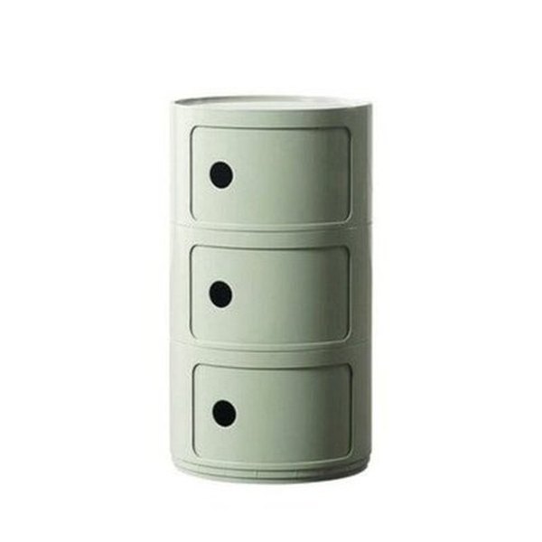 Round Modern Nightstand Nightstands Green Three Layers Round Modern Nightstand With Drawers · Dondepiso