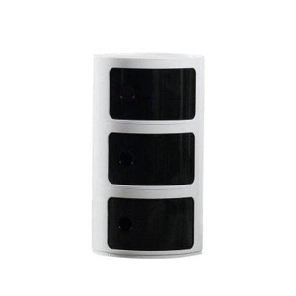 Round Modern Nightstand Nightstands Door Three Layers 2 Round Modern Nightstand With Drawers · Dondepiso