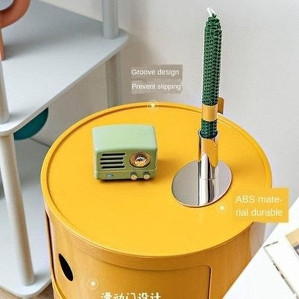 Round Modern Nightstand Nightstands Round Modern Nightstand With Drawers · Dondepiso