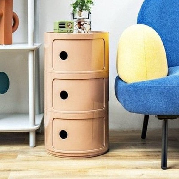 Round Modern Nightstand Nightstands Round Modern Nightstand With Drawers · Dondepiso