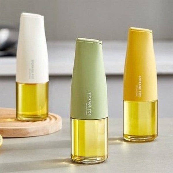 Auto Open Leak Proof Glass Oil Dispenser Bottle