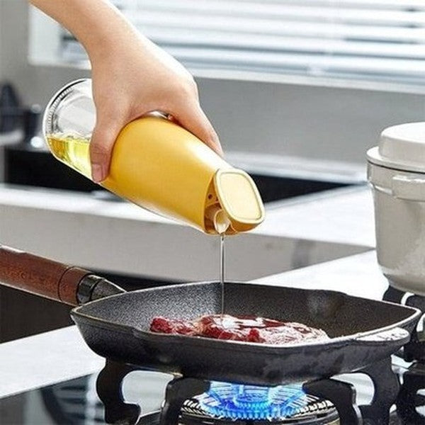 Auto Open Leak Proof Glass Oil Dispenser Bottle