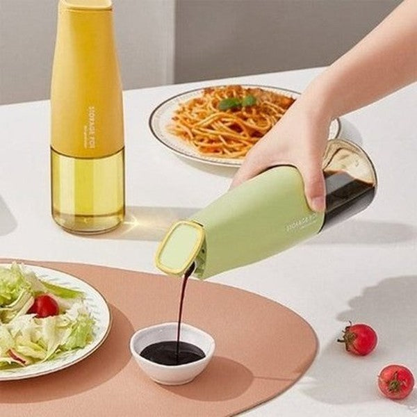 Auto Open Leak Proof Glass Oil Dispenser Bottle