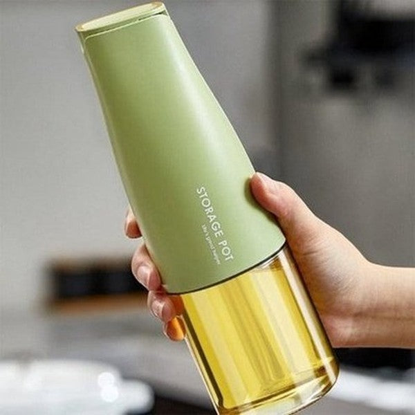 Auto Open Leak Proof Glass Oil Dispenser Bottle