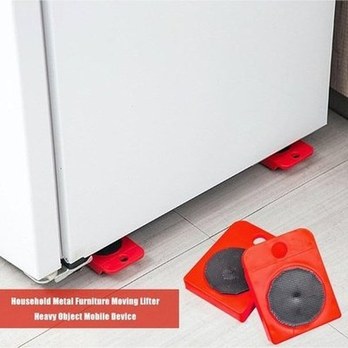 Furniture Mobile Caster Pallets & Loading Platforms Red Roller lever for the transport of heavy objects – Dondepiso