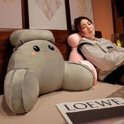 Cartoon Reading Pillow Pillows Orange Soft Cartoon Tatami Pillow for Back – Dondepiso