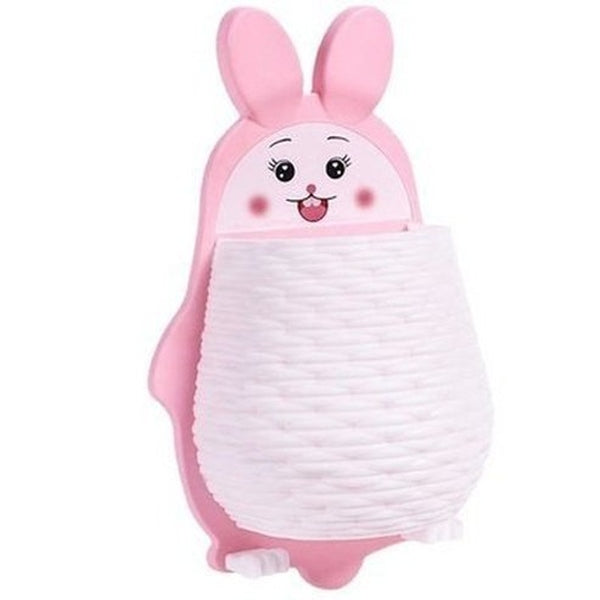 Bunny Wall Sundries Organizer Bunny Wall Organizer, Cute Bunny Shape Makeup Tool Organizer Box Wall Mounted Easy Install. Type: Storage Hooks & Racks