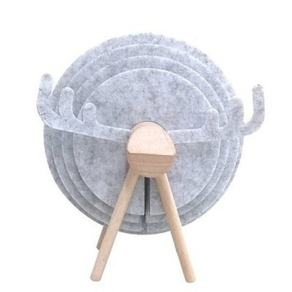 Cartoon Table Cup Mats Placemats Round Black Cartoon Animal Table Cup Placemats Set · Dondepiso