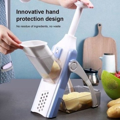 Safe Vegetable Slicer with Storage Basket