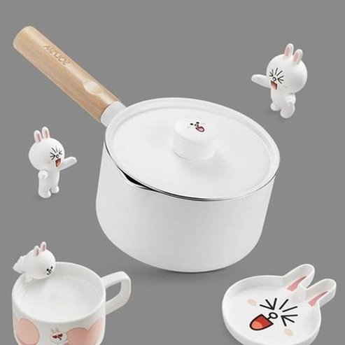 LINE FRIENDS Milk Pot Saucepans LINE FRIENDS Brown Sally Cute Kawaii Mini Milk Pot – Dondepiso