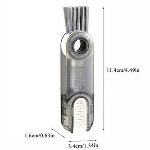 3 In 1 Cup Lid Cleaning Brush U-shaped Cup Brush Bottle Gap Cleaner Brush Groove Rotatable Silicone Cup Mouth Brush Multi-function