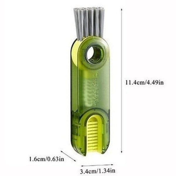 3 In 1 Cup Lid Cleaning Brush U-shaped Cup Brush Bottle Gap Cleaner Brush Groove Rotatable Silicone Cup Mouth Brush Multi-function