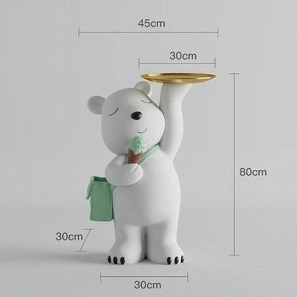 Cartoon Bear Sculpture Sculptures & Statues White Cartoon Ice Cream Bear Sculpture · Dondepiso