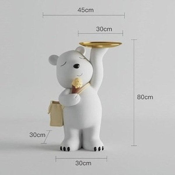 Cartoon Bear Sculpture Sculptures & Statues White Cartoon Ice Cream Bear Sculpture · Dondepiso
