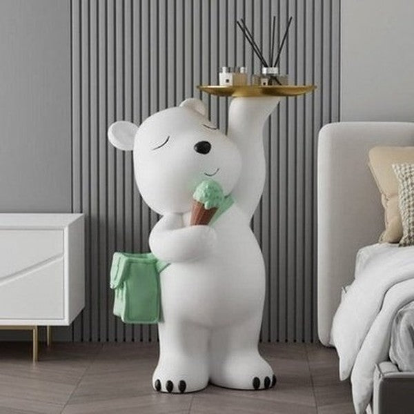 Cartoon Bear Sculpture Sculptures & Statues White Cartoon Ice Cream Bear Sculpture · Dondepiso
