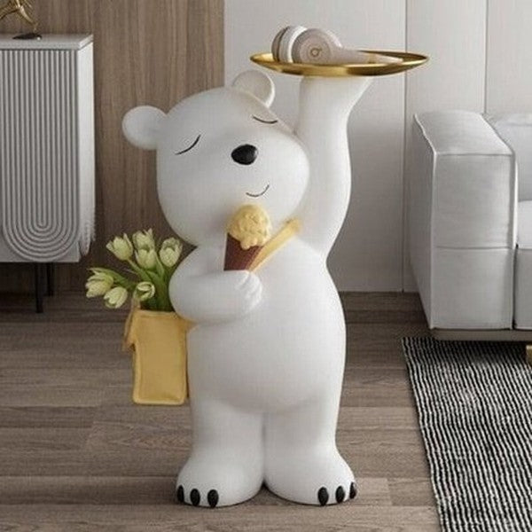 Cartoon Bear Sculpture Sculptures & Statues White Cartoon Ice Cream Bear Sculpture · Dondepiso