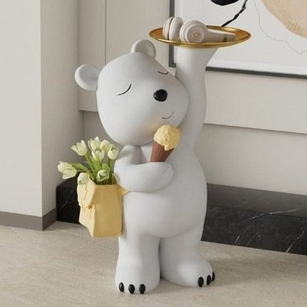 Cartoon Bear Sculpture Sculptures & Statues White Cartoon Ice Cream Bear Sculpture · Dondepiso