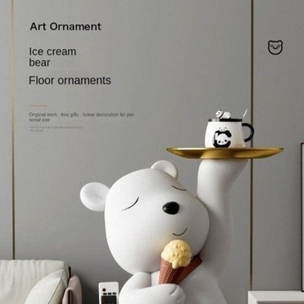 Cartoon Bear Sculpture Sculptures & Statues White Cartoon Ice Cream Bear Sculpture · Dondepiso