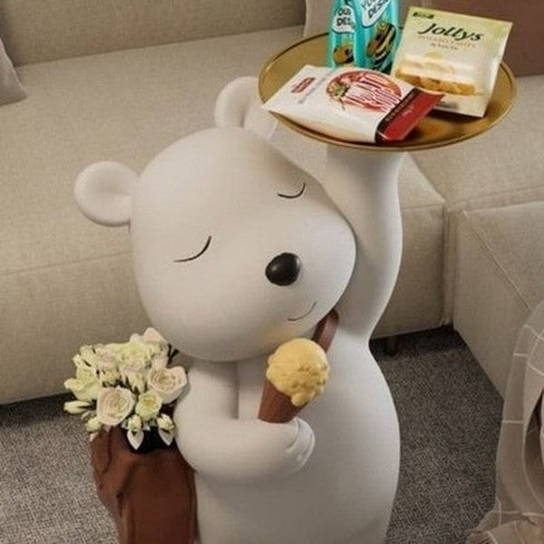 Cartoon Bear Sculpture Sculptures & Statues White Cartoon Ice Cream Bear Sculpture · Dondepiso