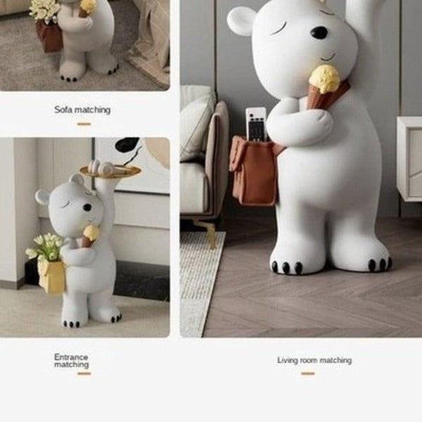 Cartoon Bear Sculpture Sculptures & Statues White Cartoon Ice Cream Bear Sculpture · Dondepiso
