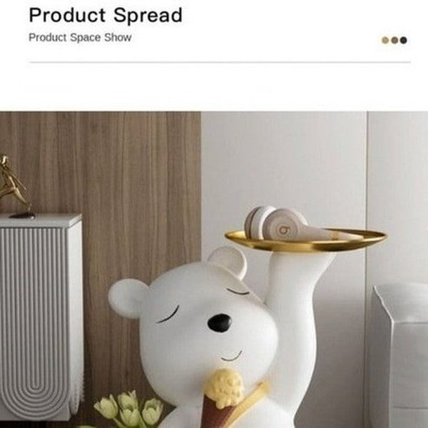 Cartoon Bear Sculpture Sculptures & Statues White Cartoon Ice Cream Bear Sculpture · Dondepiso