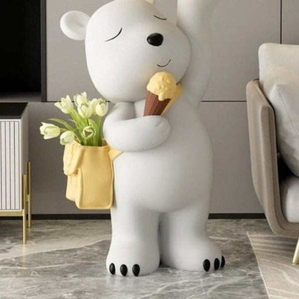 Cartoon Bear Sculpture Sculptures & Statues White Cartoon Ice Cream Bear Sculpture · Dondepiso