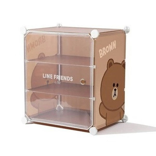 LINE FRIENDS Shoe Rack Shoe Racks & Organizers Brown LINE FRIENDS Cartoon Brown Cony Sally Shoe Rack - Dondepiso