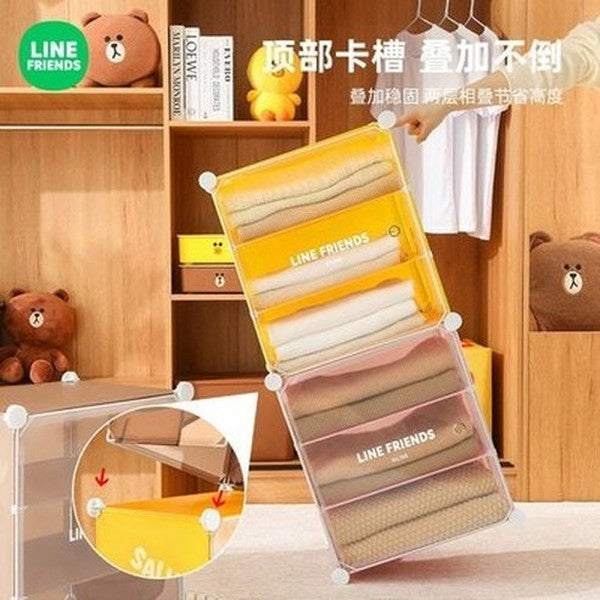 LINE FRIENDS Shoe Rack Shoe Racks & Organizers LINE FRIENDS Cartoon Brown Cony Sally Shoe Rack - Dondepiso