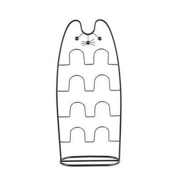 Cat Shoe Rack Shoe Racks & Organizers Black Punch-Free Installation Cat Shoe Rack - Dondepiso