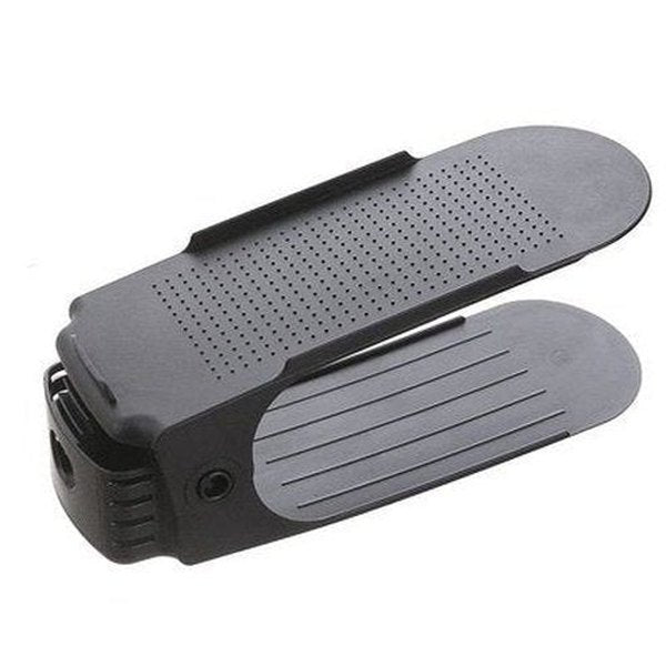 Double Shoe Rack Support Shoe Racks & Organizers Black Simple Double Shoe Rack Support Organizer Holder - Dondepiso