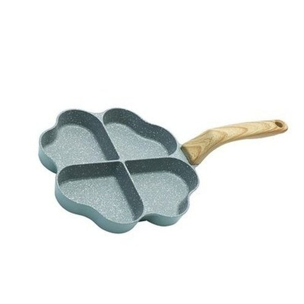 Heart Frying Pan Skillets & Frying Pans Green Heart-Shaped Four-Hole Design Egg Frying Pan · Dondepiso