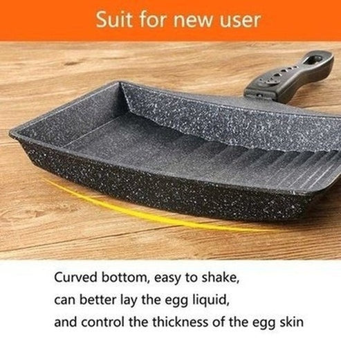 Curved Frying Pan Skillets & Frying Pans Black Non-stick Curved Design Omelette Frying Pan - Dondepiso