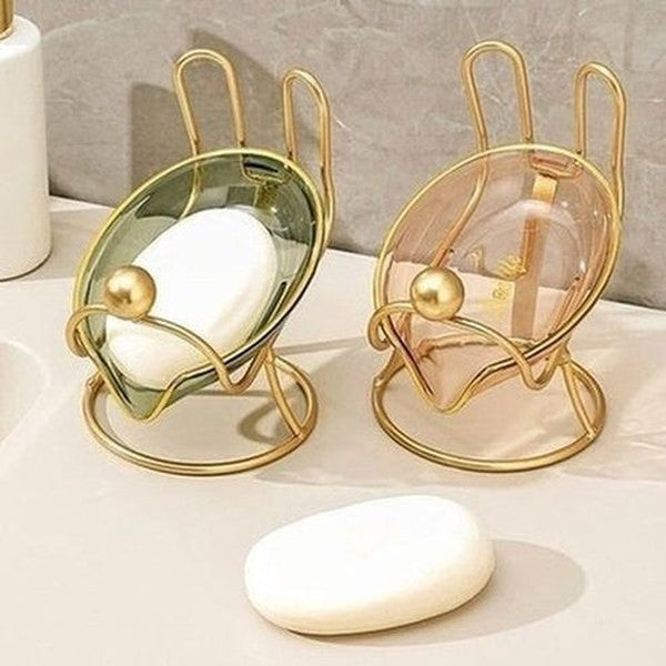 Golden Soap Dish Soap Dishes & Holders Golden Golden Creative Rabbit Shape Soap Dish · Dondepiso