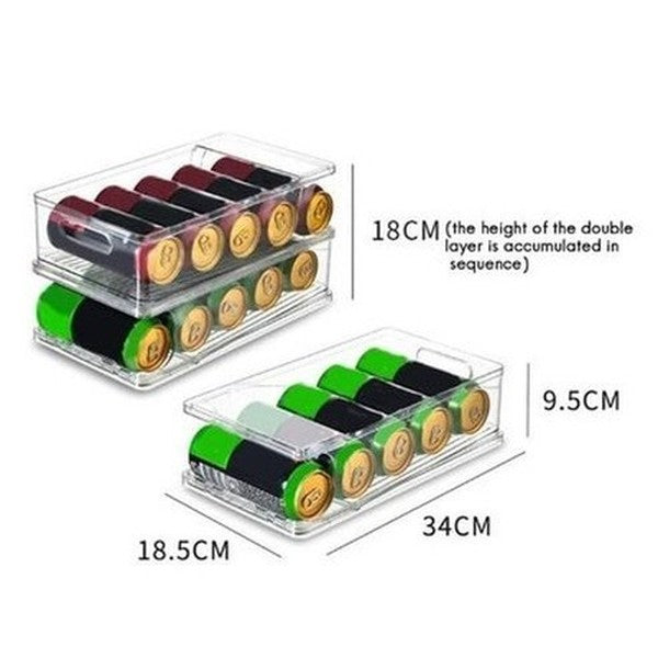 Stackable Sliding Fridge Soda Can Organizer Box