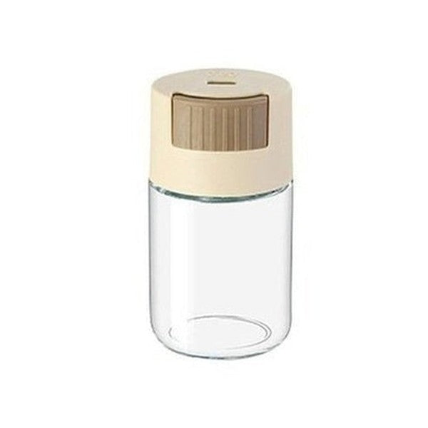 Glass Dispensing Seasoning Jar Spice Organizers Beige Dust Proof Glass Dispensing Seasoning Jar · Dondepiso