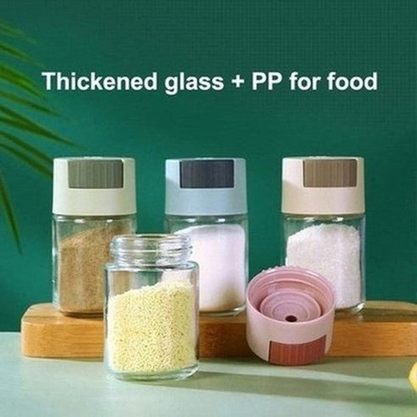 Glass Dispensing Seasoning Jar Spice Organizers Dust Proof Glass Dispensing Seasoning Jar · Dondepiso