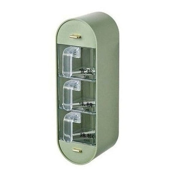 Seasoning Box No Punching Reusable Spice Jars Spice Storage Box for Kitchen Cooking Supplies Serving Bar Counter.