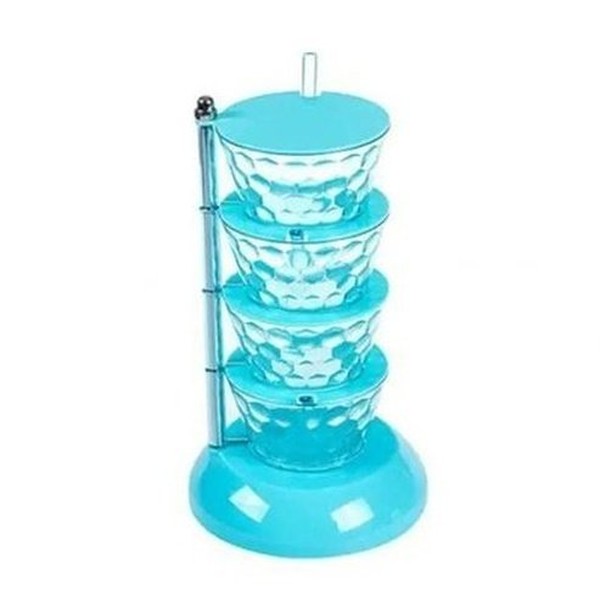 Vertical Seasoning Box Spice Organizers Blue / 4 Layers Rotatable multi-layer vertical seasoning box – Dondepiso