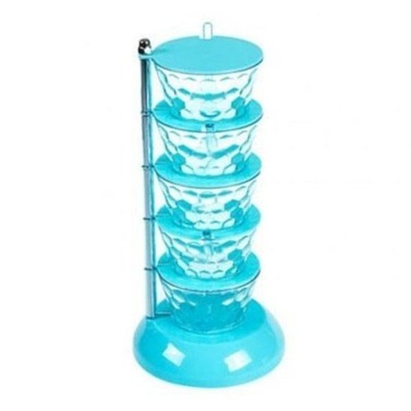 Vertical Seasoning Box Spice Organizers Blue / 5 Layers Rotatable multi-layer vertical seasoning box – Dondepiso