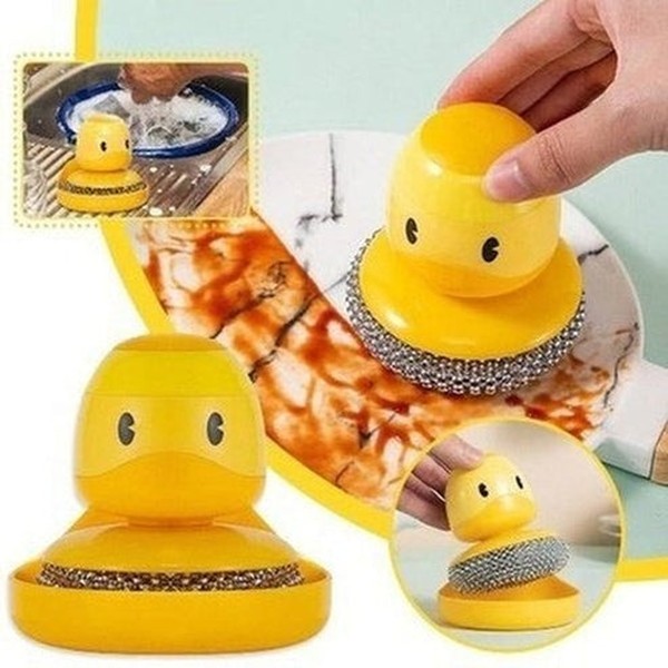 Duckling Scourer Sponges & Scouring Pads Duckling Scourer With Mushroom-Shaped Handle · Dondepiso
