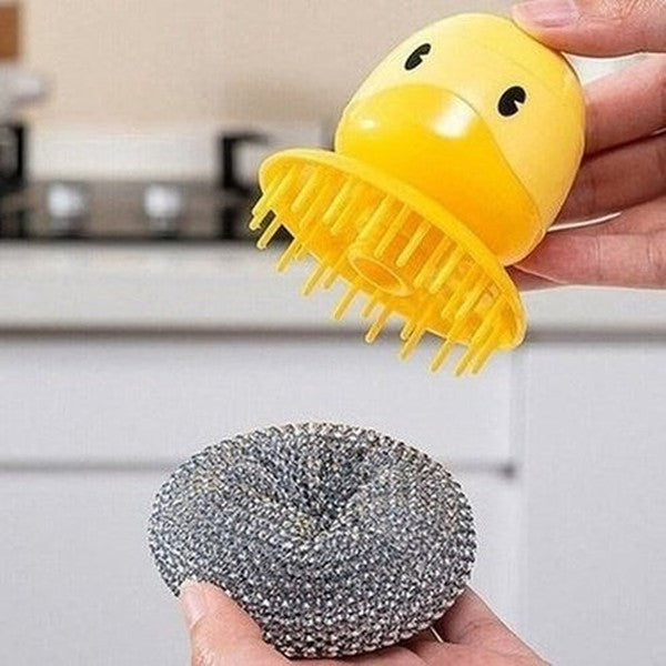 Duckling Scourer Sponges & Scouring Pads Duckling Scourer With Mushroom-Shaped Handle · Dondepiso