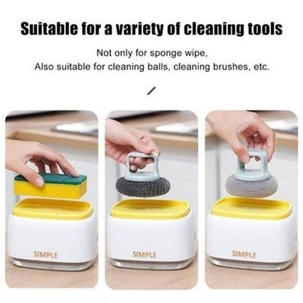 Sink Soap Dispenser Holder Sponges & Scouring Pads Kitchen Sink Pressurized Liquid Soap Dispenser – Dondepiso