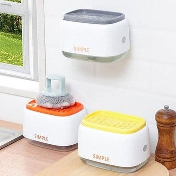 Sink Soap Dispenser Holder Sponges & Scouring Pads Kitchen Sink Pressurized Liquid Soap Dispenser – Dondepiso