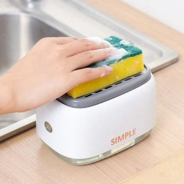 Sink Soap Dispenser Holder Sponges & Scouring Pads Kitchen Sink Pressurized Liquid Soap Dispenser – Dondepiso