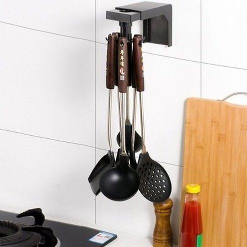 Kitchen Storage Swivel Hook Storage Hooks & Racks 360 Degree Rotating Cookware Storage Hook · Dondepiso